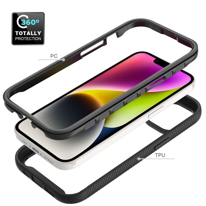 Bild 4,  iPhone 15 Skal Shockproof Med Frontram Mörk Blå - Teknikhallen.se
