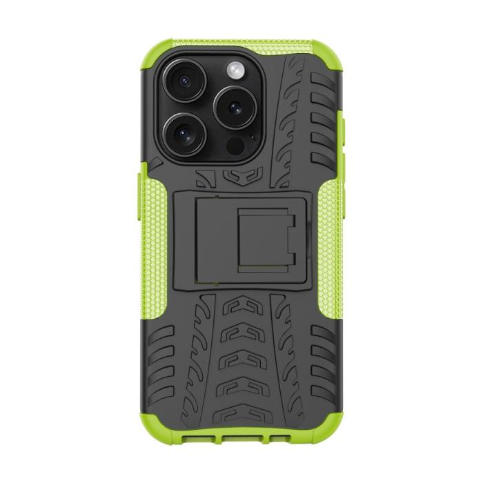 Bild 2,  iPhone 15 Pro Stöttåligt Skal med Stöd Grön - Teknikhallen.se