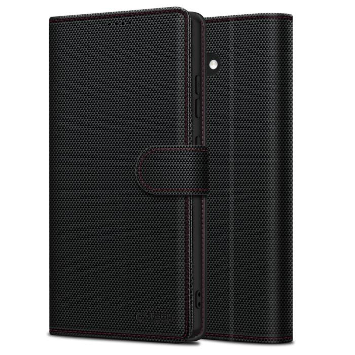 Bild 3, Tech-Protect Tech-Protect Galaxy A56 5G Fodral Wallet RS Svart / Röd - Teknikhallen.se