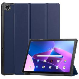  Lenovo Tab M10 Plus Gen 3 Fodral Tri-Fold Mörk Blå - Teknikhallen.se