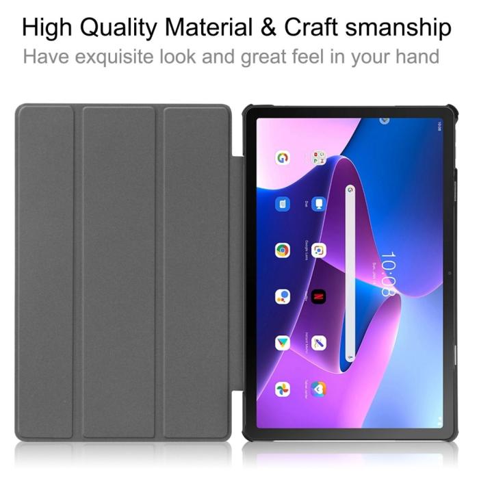 Bild 5,  Lenovo Tab M10 Plus Gen 3 Fodral Tri-Fold Mörk Blå - Teknikhallen.se