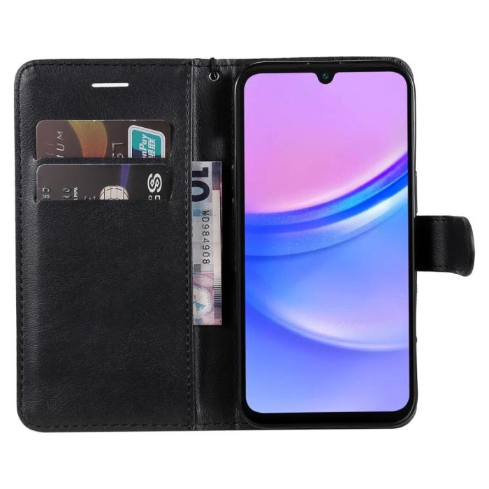 Bild 2,  Samsung Galaxy A16 Fodral Läder Svart - Teknikhallen.se