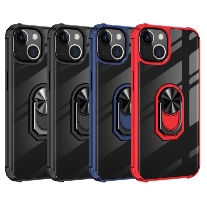 Bild 2,  iPhone 14 Pro Skal Hybrid Armor Shockproof Ring Svart - Teknikhallen.se
