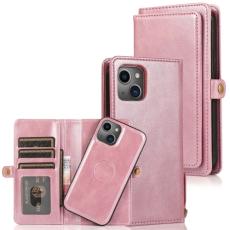  iPhone 14 2in1 Flerfack Magnet Fodral / Skal Ros&eacute;guld - Teknikhallen.se