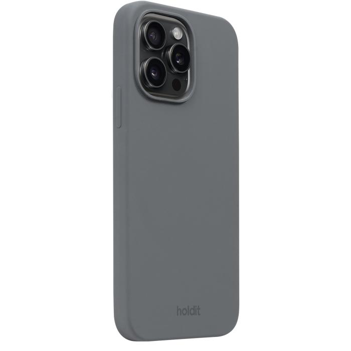 Bild 2, holdit holdit iPhone 15 Pro Mobilskal Silikon Space Gray - Teknikhallen.se