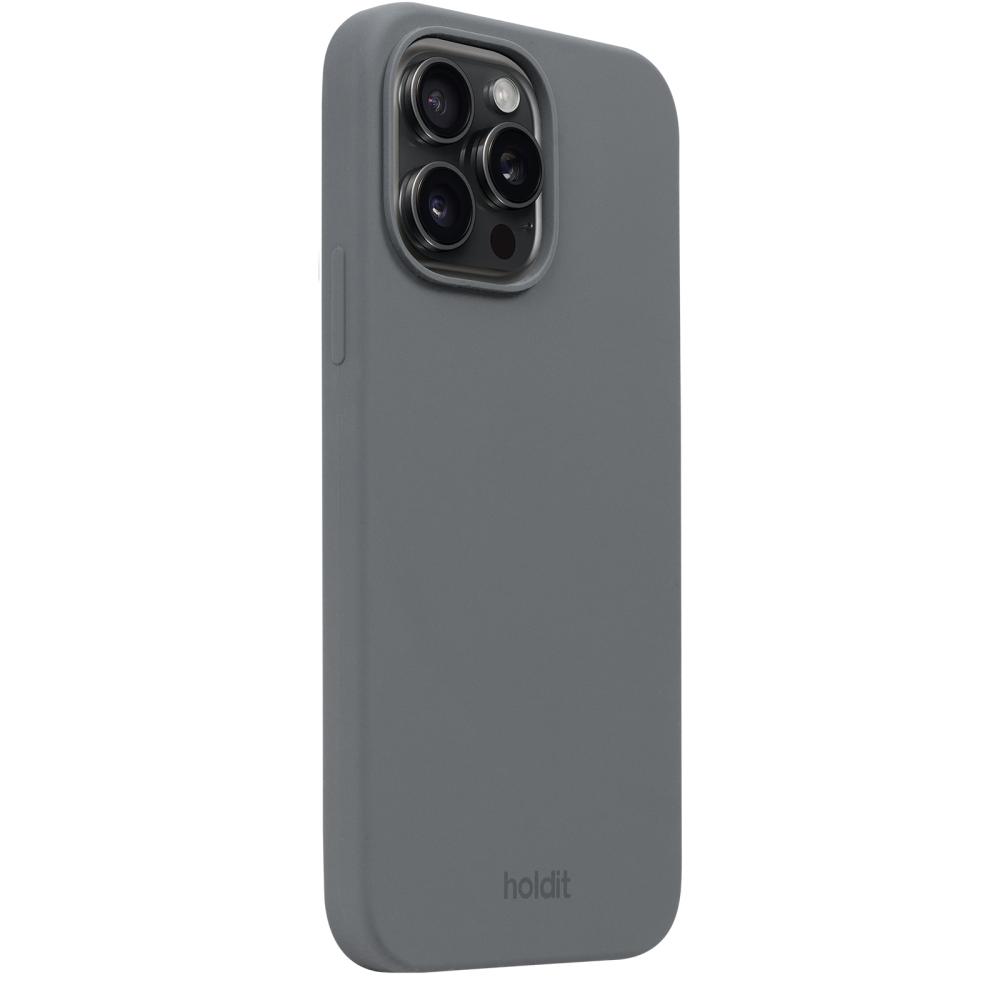 holdit holdit iPhone 15 Pro Mobilskal Silikon Space Gray - Teknikhallen.se