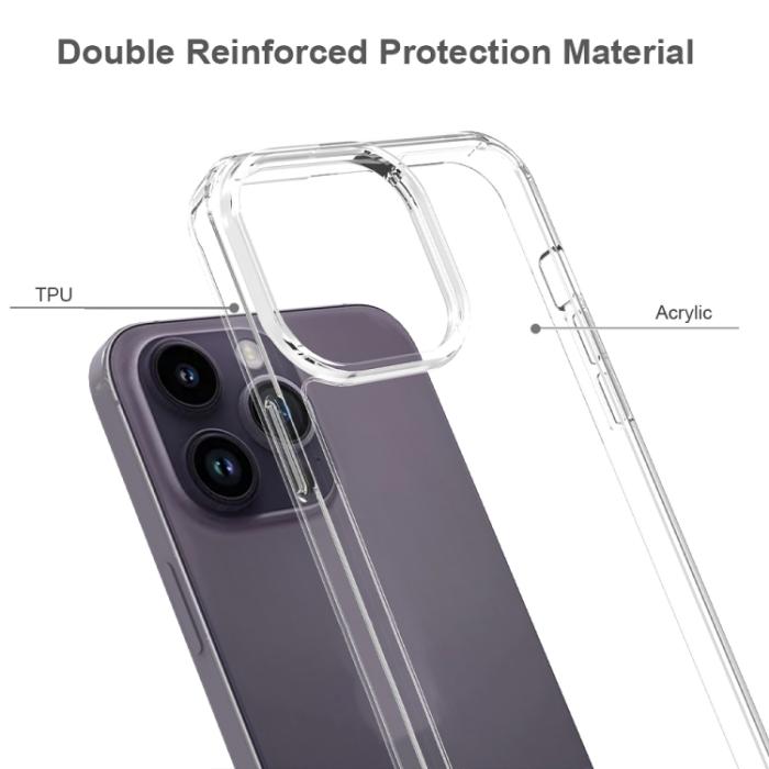 Bild 3,  iPhone 15 Pro Max Skal Akryl/TPU Shockproof Svart - Teknikhallen.se