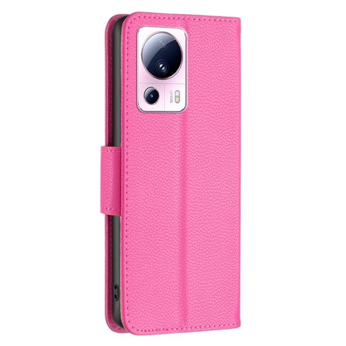 Bild 3,  Xiaomi 13 Lite 5G Fodral Litchi Shark Läder Rosa - Teknikhallen.se