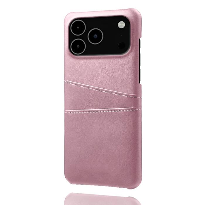 Bild 4,  iPhone 17 Pro Max Skal Med Kortfack Läder Roséguld - Teknikhallen.se