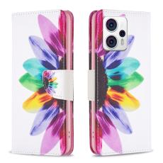  Motorola Moto G13 / G23 / G53 5G Fodral Med Tryck F&auml;rgglad Blomma - Teknikhallen.se