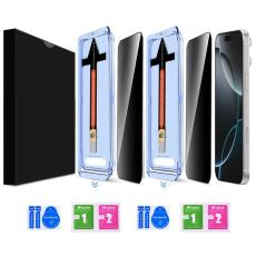  iPhone 16 Pro Max 2-PACK Sk&auml;rmskydd H&auml;rdat Glas Privacy - Teknikhallen.se