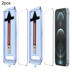  iPhone 12 Pro Max 2-PACK Sk&auml;rmskydd Helt&auml;ckande H&auml;rdat Glas - Teknikhallen.se