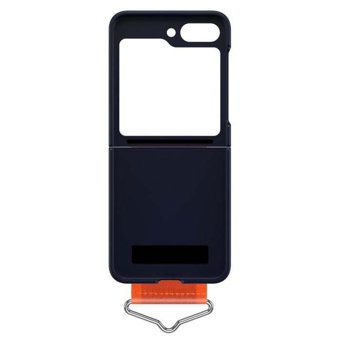 Bild 5,  Samsung Galaxy Z Flip 5 Skal Bälte Mörk Blå/Orange - Teknikhallen.se