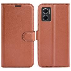  Xiaomi Redmi 10 5G Fodral Litchi L&auml;der Brun - Teknikhallen.se