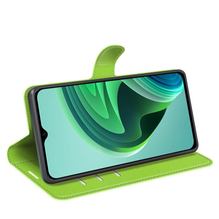 Bild 3,  Xiaomi Redmi 10 5G Fodral Litchi Läder Grön - Teknikhallen.se