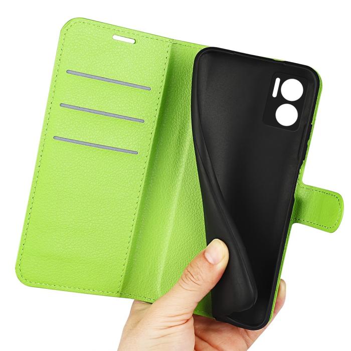 Bild 4,  Xiaomi Redmi 10 5G Fodral Litchi Läder Grön - Teknikhallen.se