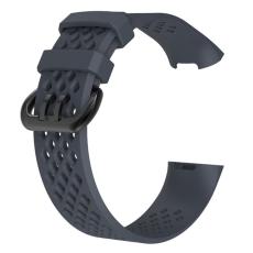  Ih&aring;ligt Silikon Armband Fitbit Charge 4/3 (L) Svartbl&aring; - Teknikhallen.se