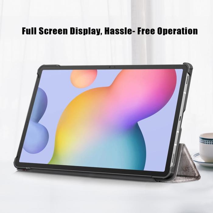 Bild 5,  Galaxy Tab S7 FE/S7 Plus/S8 Plus Tri-Fold Läder Fodral Eiffeltornet - Teknikhallen.se