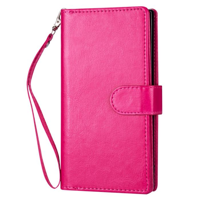 Bild 6,  iPhone 13 Pro Max - 9-Korts 2in1 Magnet Fodral / Skal - Rosa - Teknikhallen.se