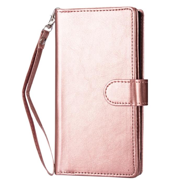 Bild 6,  iPhone 13 Pro Max - 9-Korts 2in1 Magnet Fodral / Skal - Roséguld - Teknikhallen.se