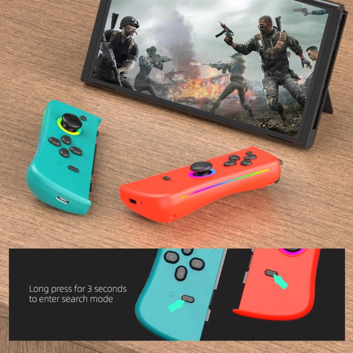 Bild 5, DATA FROG DATA FROG Nintendo Switch Joy-Con Kontroll Röd / Blå - Teknikhallen.se