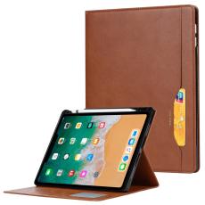  iPad Mini 2024/2021 Fodral Pennh&aring;llare Och Frontficka Brun - Teknikhallen.se