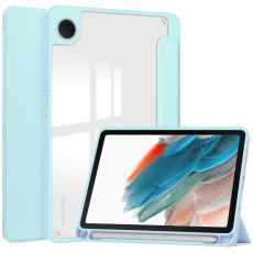  Samsung Galaxy Tab A9 Fodral Hybrid Pennh&aring;llare Ljus Bl&aring; - Teknikhallen.se