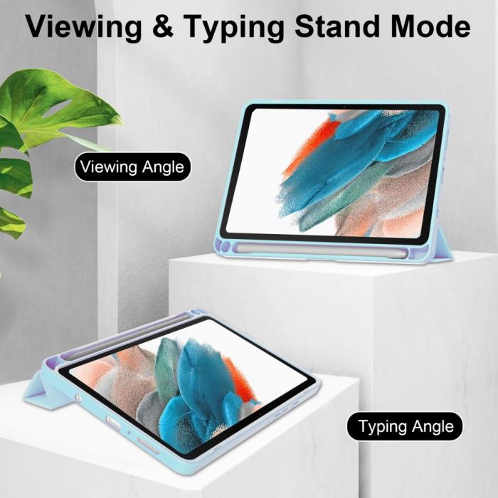 Bild 3,  Samsung Galaxy Tab A9 Fodral Hybrid Pennhållare Ljus Blå - Teknikhallen.se