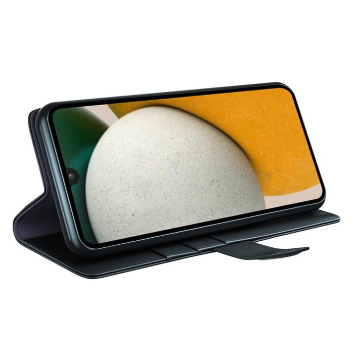 Bild 3,  Samsung Galaxy A15 5G Fodral Premium Äkta Läder Svart - Teknikhallen.se
