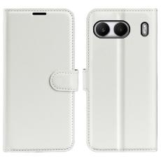  OnePlus Nord 4 Fodral Litchi L&auml;der Vit - Teknikhallen.se