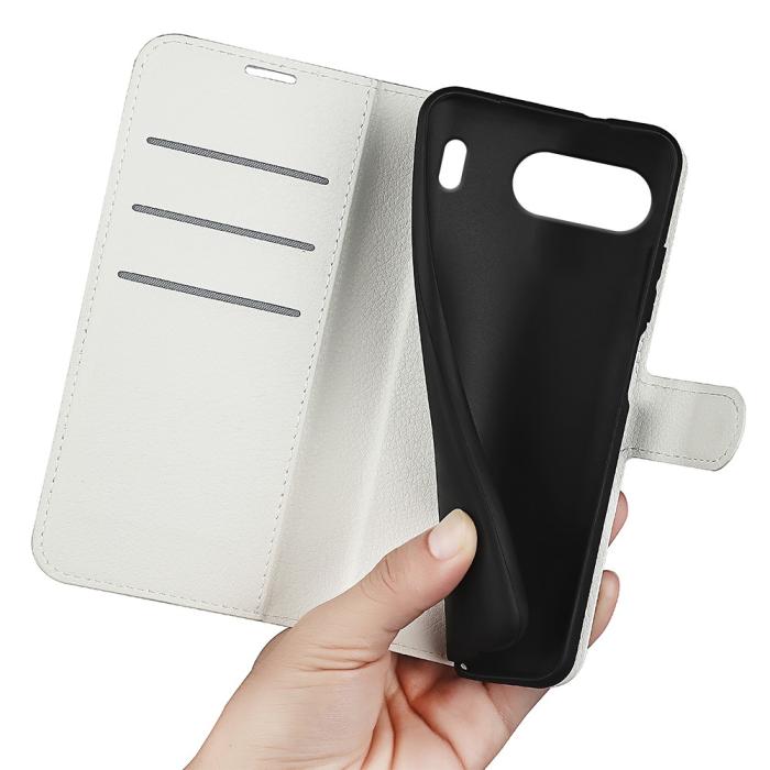 Bild 4,  OnePlus Nord 4 Fodral Litchi Läder Vit - Teknikhallen.se