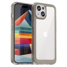  iPhone 15 Skal Akryl/TPU Transparent Gr&aring; - Teknikhallen.se