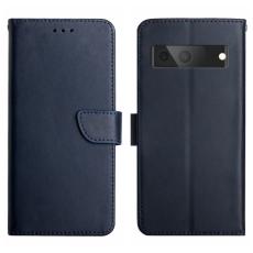 Google Pixel 7A Fodral &Auml;kta L&auml;der Nappa Textur Bl&aring; - Teknikhallen.se