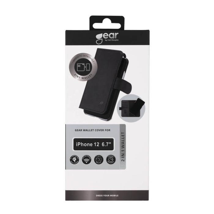 Bild 2, Gear GEAR iPhone 12 Pro Max 2in1 Magnet Fodral / Skal Svart - Teknikhallen.se