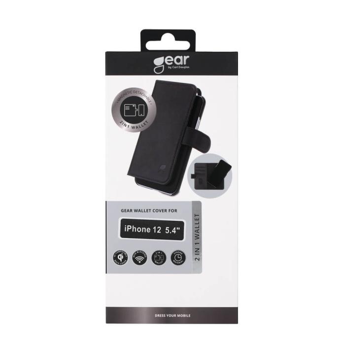 Bild 2, Gear GEAR iPhone 12 Mini 2in1 Magnet Fodral / Skal Svart - Teknikhallen.se
