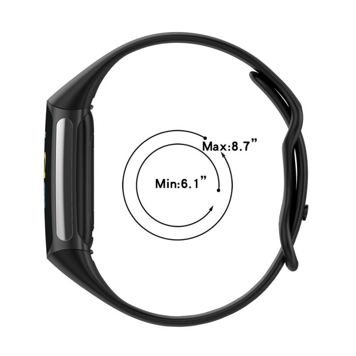 Bild 6,  Fitbit Charge 6 / 5 Armband TPU (L) Grå - Teknikhallen.se