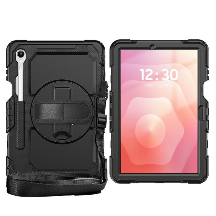 Bild 2,  Galaxy Tab S11 Skal 360 Shockproof Hybrid Kickstand Svart - Teknikhallen.se
