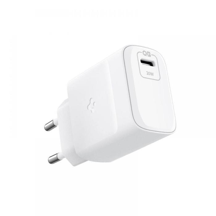 Bild 2, Spigen Spigen 20W PowerArc GaN PD USB-C Snabbladdare Vit - Teknikhallen.se