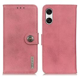 KHAZNEH KHAZNEH Sony Xperia 10 VI Läder Fodral Rosa - Teknikhallen.se