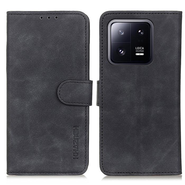 Bild 2, KHAZNEH KHAZNEH Xiaomi 13 Pro 5G Fodral Retro Läder Svart - Teknikhallen.se