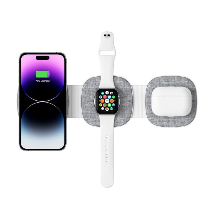 Bild 4, Tech-Protect Tech-Protect 15W 3in1 Magnetisk MagSafe Qi Laddare Grå - Teknikhallen.se