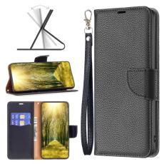  Xiaomi 13 Lite 5G Fodral Litchi Shark L&auml;der Svart - Teknikhallen.se