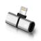  Lightning Splitter x2 Lightning Port - Silver - Teknikhallen.se