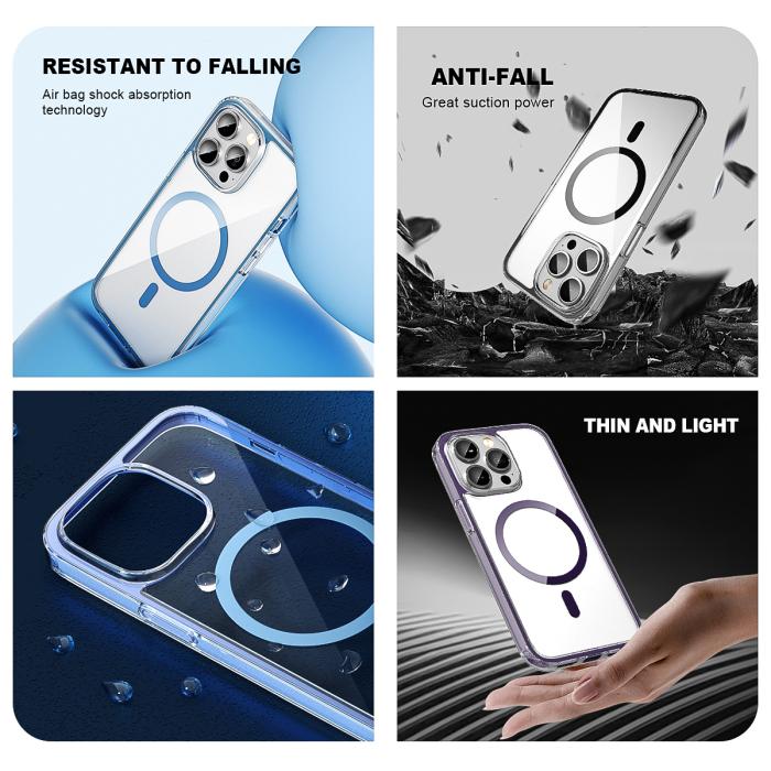 Bild 5, ColorPop ColorPop iPhone 13 Pro Skal CH MagSafe Transparent/Svart - Teknikhallen.se