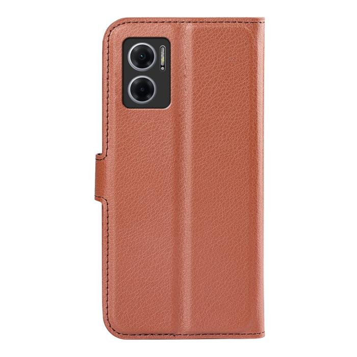 Bild 6,  Xiaomi Redmi 10 5G Fodral Litchi Läder Brun - Teknikhallen.se
