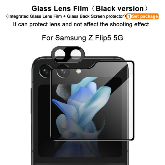 Bild 2, IMAK IMAK Galaxy Z Flip 5 Skärmskydd/Linsskydd Härdat Glas Svart - Teknikhallen.se