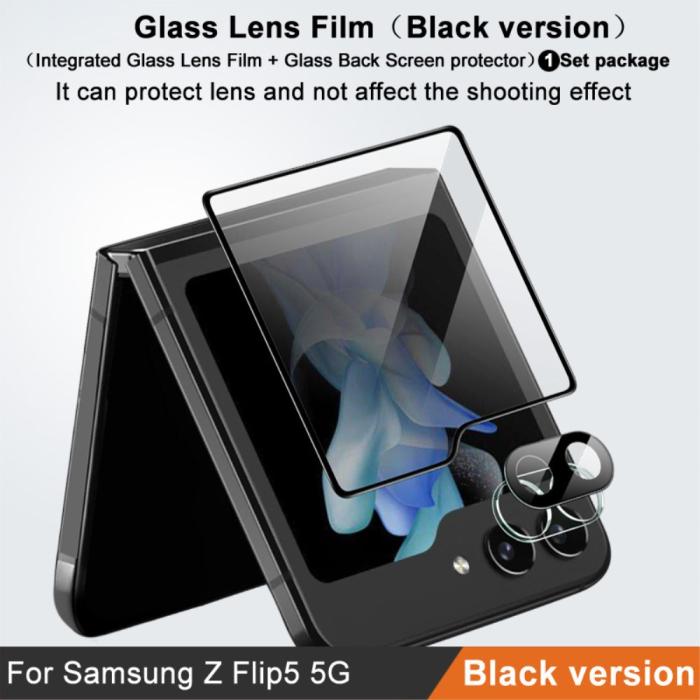 Bild 3, IMAK IMAK Galaxy Z Flip 5 Skärmskydd/Linsskydd Härdat Glas Svart - Teknikhallen.se
