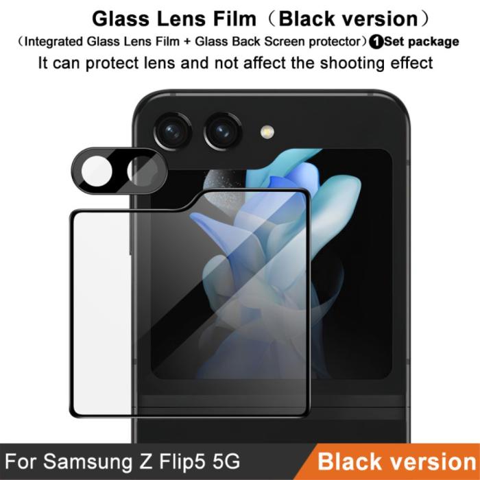 Bild 4, IMAK IMAK Galaxy Z Flip 5 Skärmskydd/Linsskydd Härdat Glas Svart - Teknikhallen.se