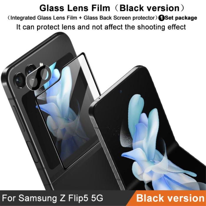 Bild 5, IMAK IMAK Galaxy Z Flip 5 Skärmskydd/Linsskydd Härdat Glas Svart - Teknikhallen.se