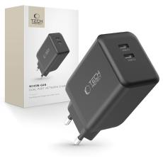 Tech-Protect Tech-Protect 45W PD 2x USB-C V&auml;ggladdare Svart - Teknikhallen.se